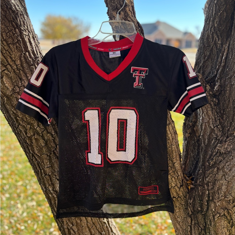 114. Colosseum Black and Red Athletic Jersey